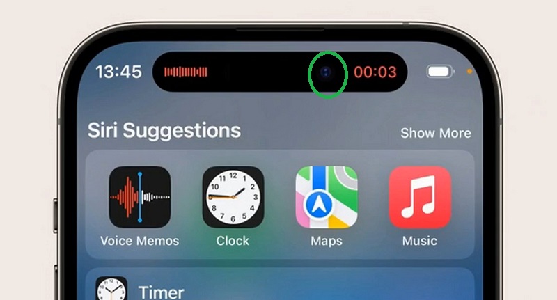 Ý nghĩa chấm xanh trên iPhone 14 Series