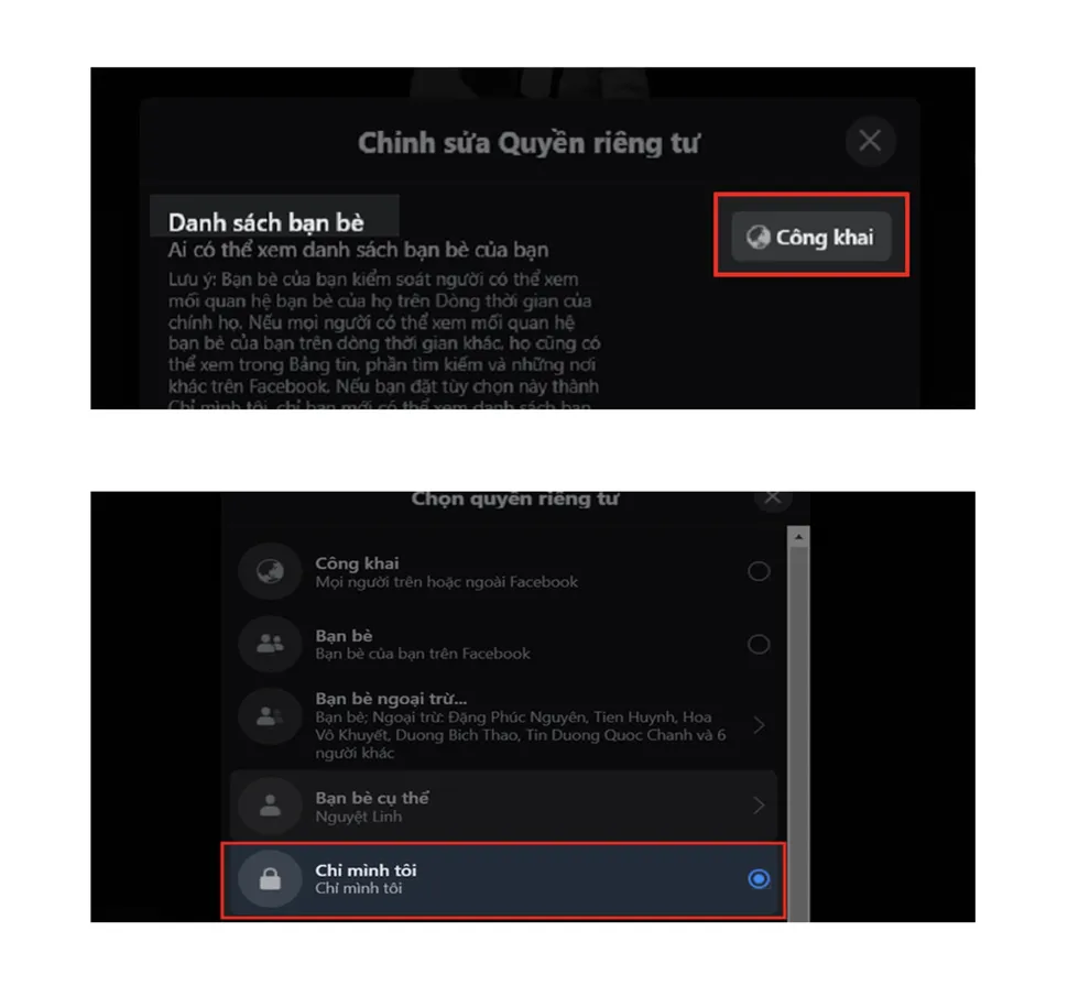 Cách ẩn bạn bè trên Facebook bằng điện thoại và máy tính
