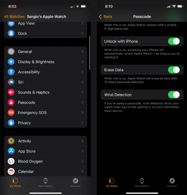 Không mở khóa Apple Watch bằng iPhone