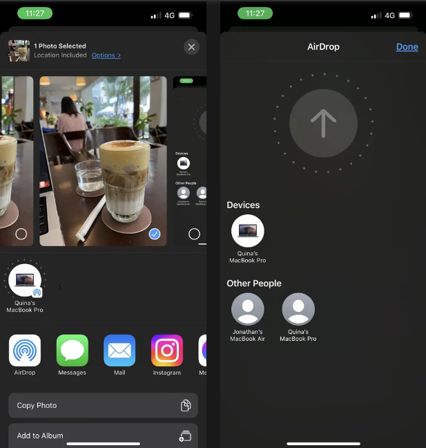 Đảm bảo tất cả các thiết bị của bạn được liên kết thông qua Airdrop