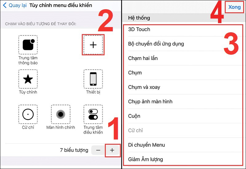 bật nút home ảo trên iphone 11