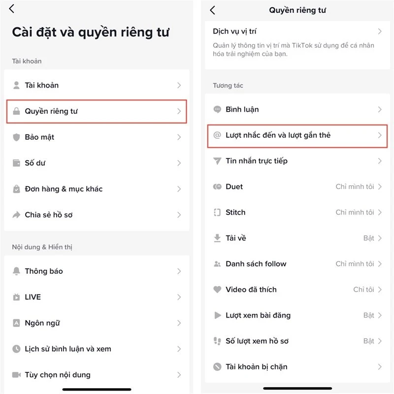 Hướng dẫn chặn gắn thẻ video trên TikTok trong vòng 1 nốt nhạc