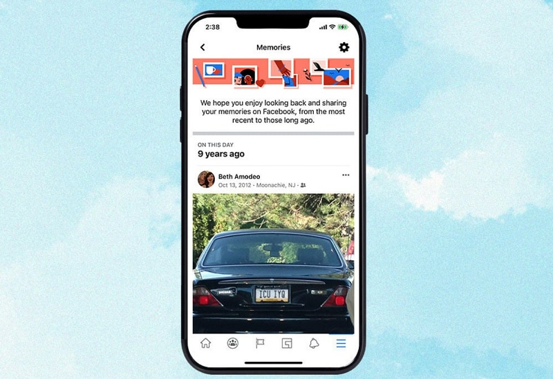 Ký ức Facebook (Facebook Memories) hiển thị trên FB tự động giúp người dùng hoài niệm về quá khứ