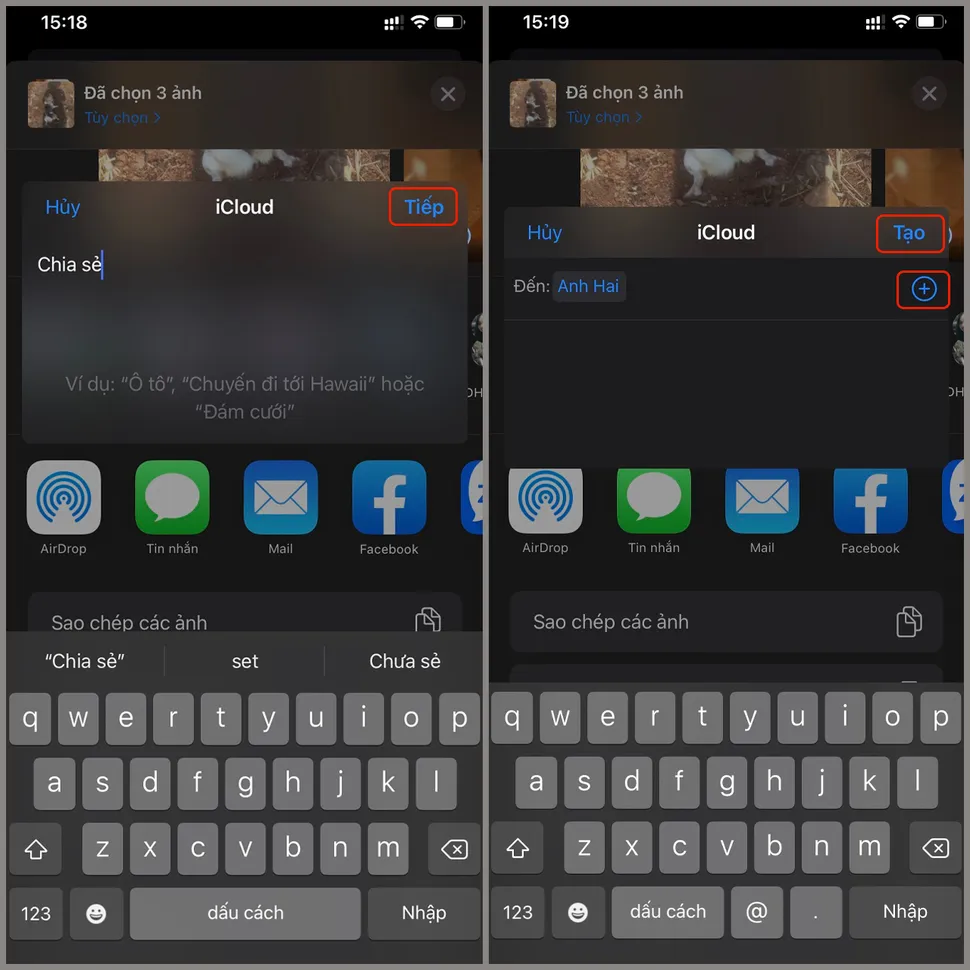Cách chia sẻ Album ảnh trên iPhone 