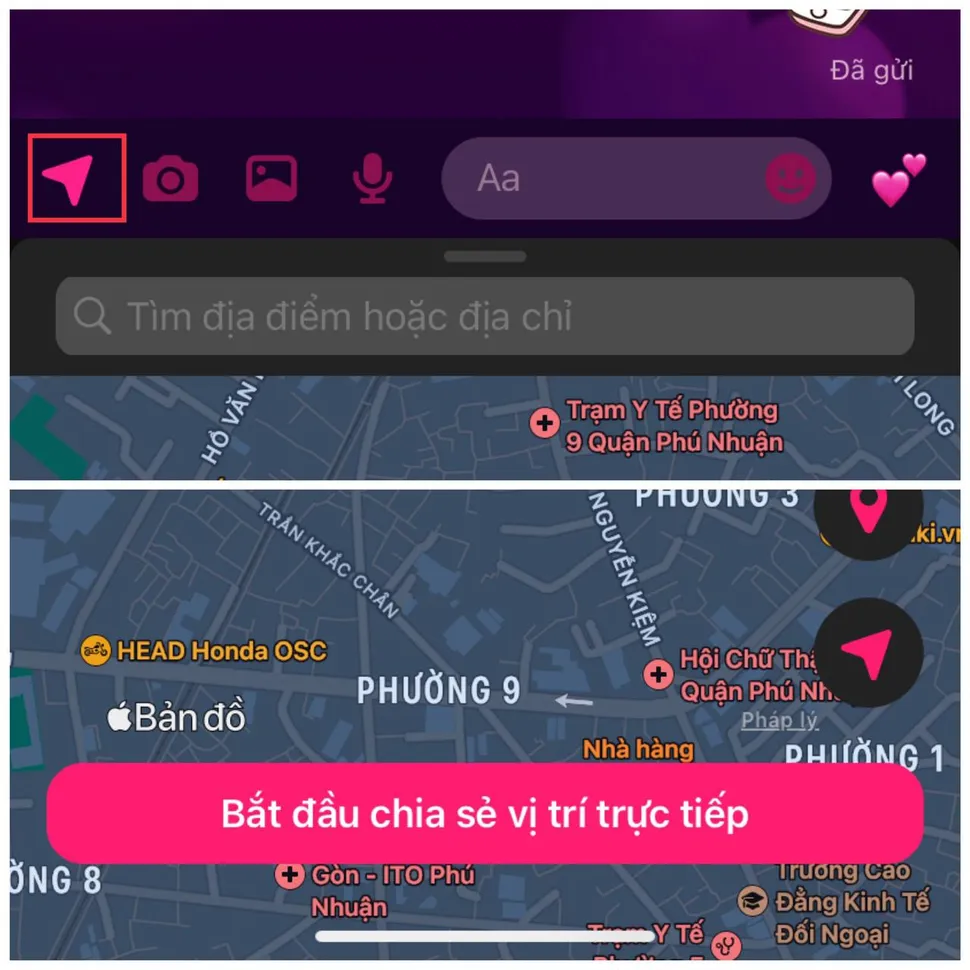 Cách chia sẻ vị trí trên Messenger cực đơn giản