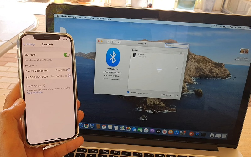 Kết nối wifi từ mac với iphone