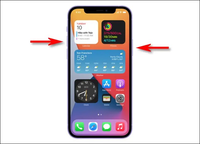 cách chụp màn hình trên iphone 12
