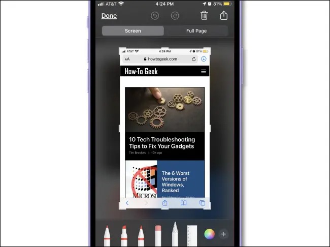 cách chụp màn hình trên iphone 12