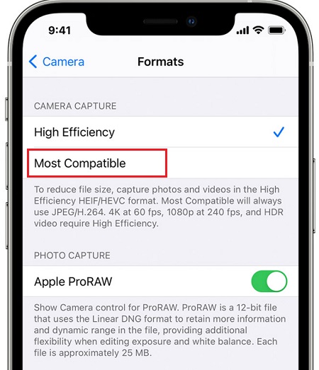 Điều chỉnh định dạng video quay trên iPhone