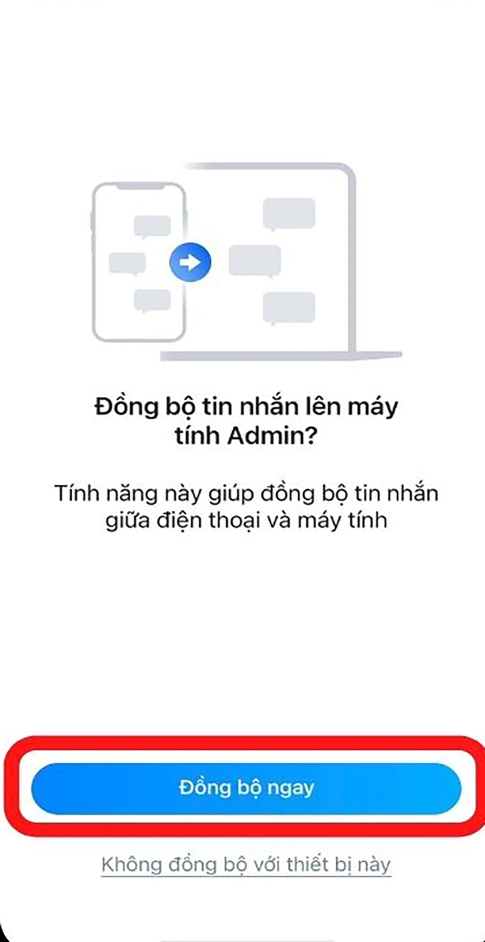 Cách đồng bộ tin nhắn Zalo từ máy tính sang điện thoại