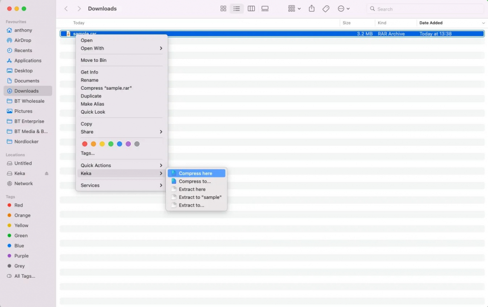 cách giải nén file rar trên MacBook
