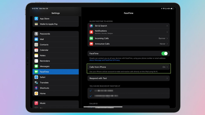 Nhận cuộc gọi trên MacBook