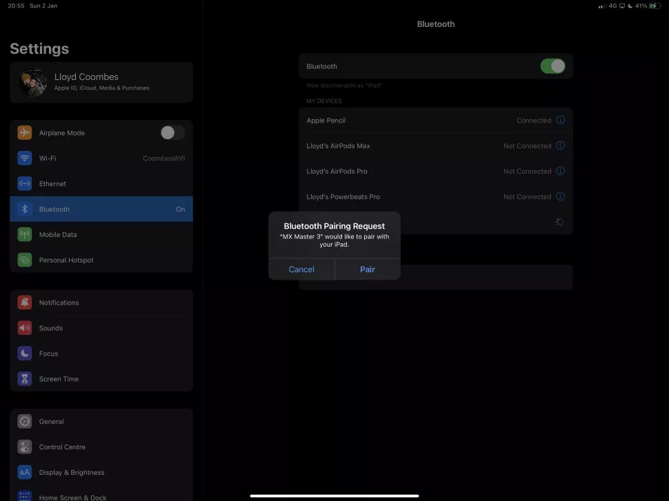 cách kết nối chuột bluetooth với ipad