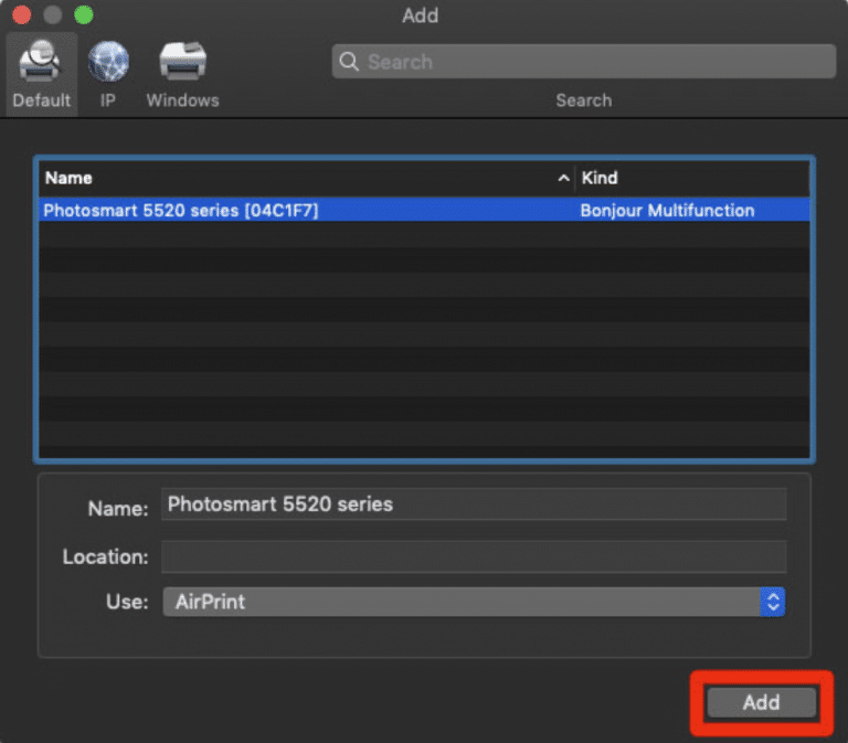 nhấp vào “Add/Thêm”