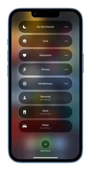 Tắt chế độ Focus