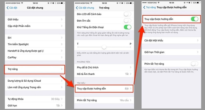 cách khoá mess trên iphone