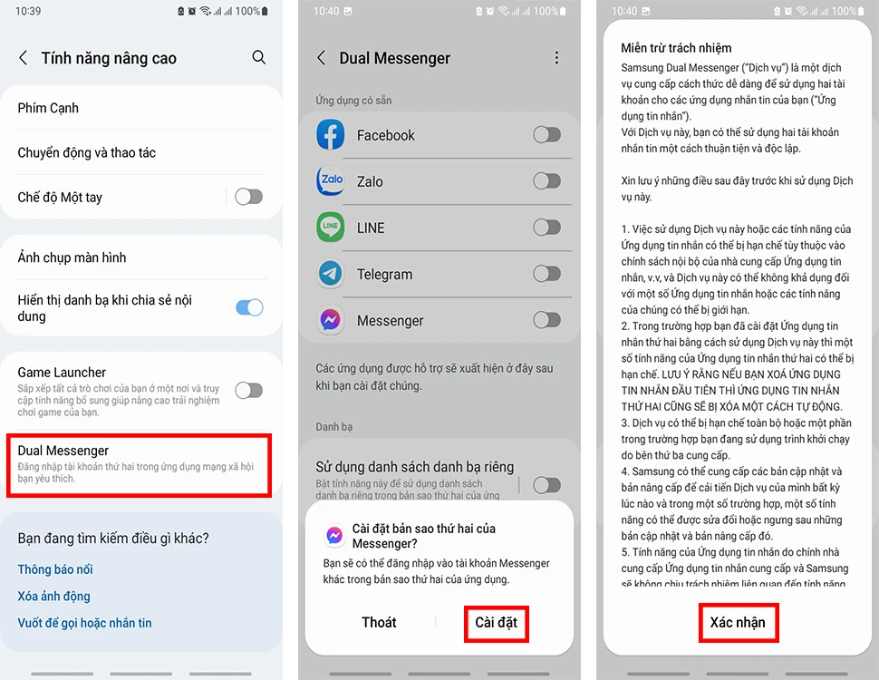 Cách kích hoạt tính năng nhân đôi ứng ụng trên điện thoại