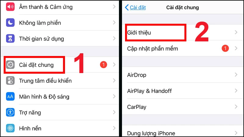 Cách xem số IMEI qua Cài đặt