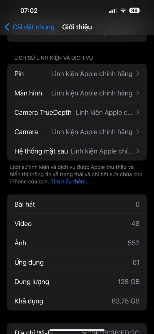 Cách kiểm tra linh kiện iPhone có bị thay thế chưa