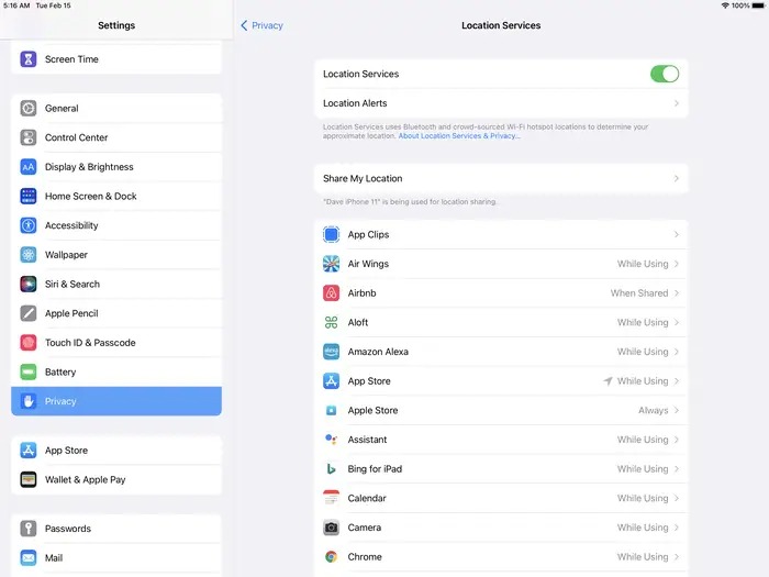 cách kiểm tra pin ipad