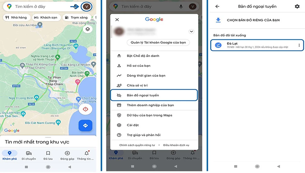 Cách sử dụng Google Maps ngoại tuyến