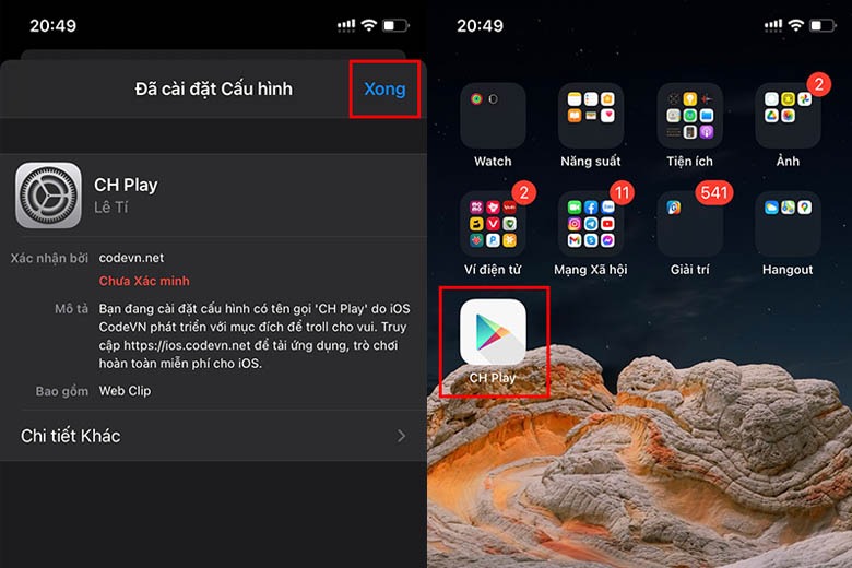 iPhone iPad tải ch play cho iphone