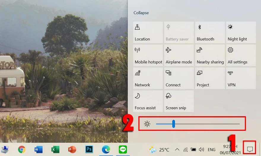 Cách tăng độ sáng màn hình Laptop trong phần Cài Đặt