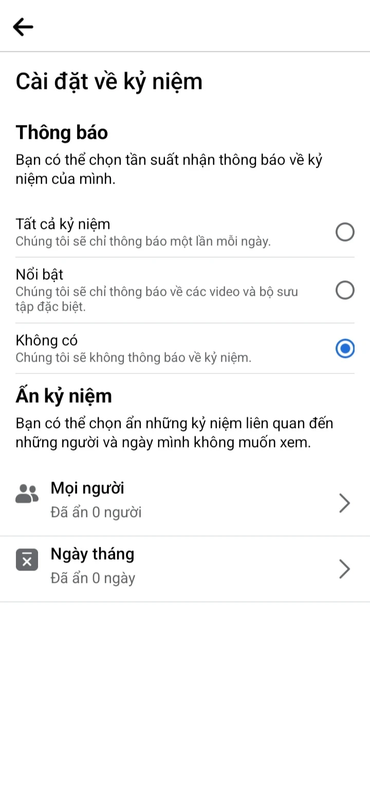Cách dừng nhắc lại kỷ niệm trên Facebook 