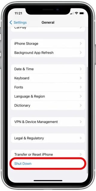 cách tắt nguồn iphone x