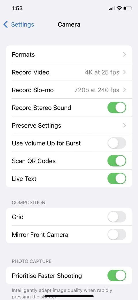 Cách thay đổi chế độ máy ảnh mặc định trên iPhone