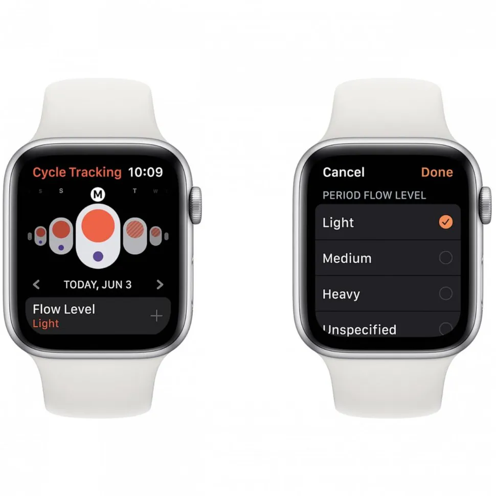 Theo dõi chu kỳ kinh nguyệt trên Apple Watch