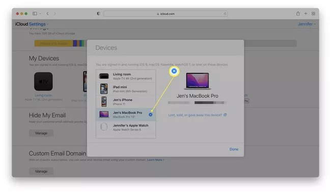 cách thoát icloud trên macbook