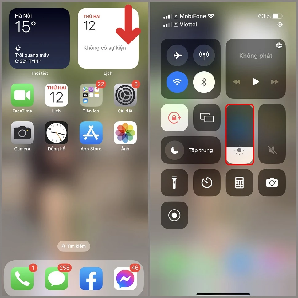 Giảm độ sáng màn hình 