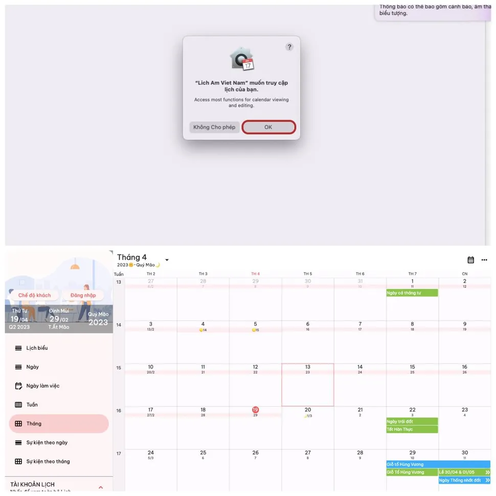 Cách xem lịch âm trên MacBook cực dễ