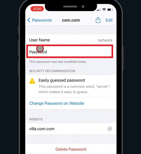 Xem mật khẩu đã cài đặt