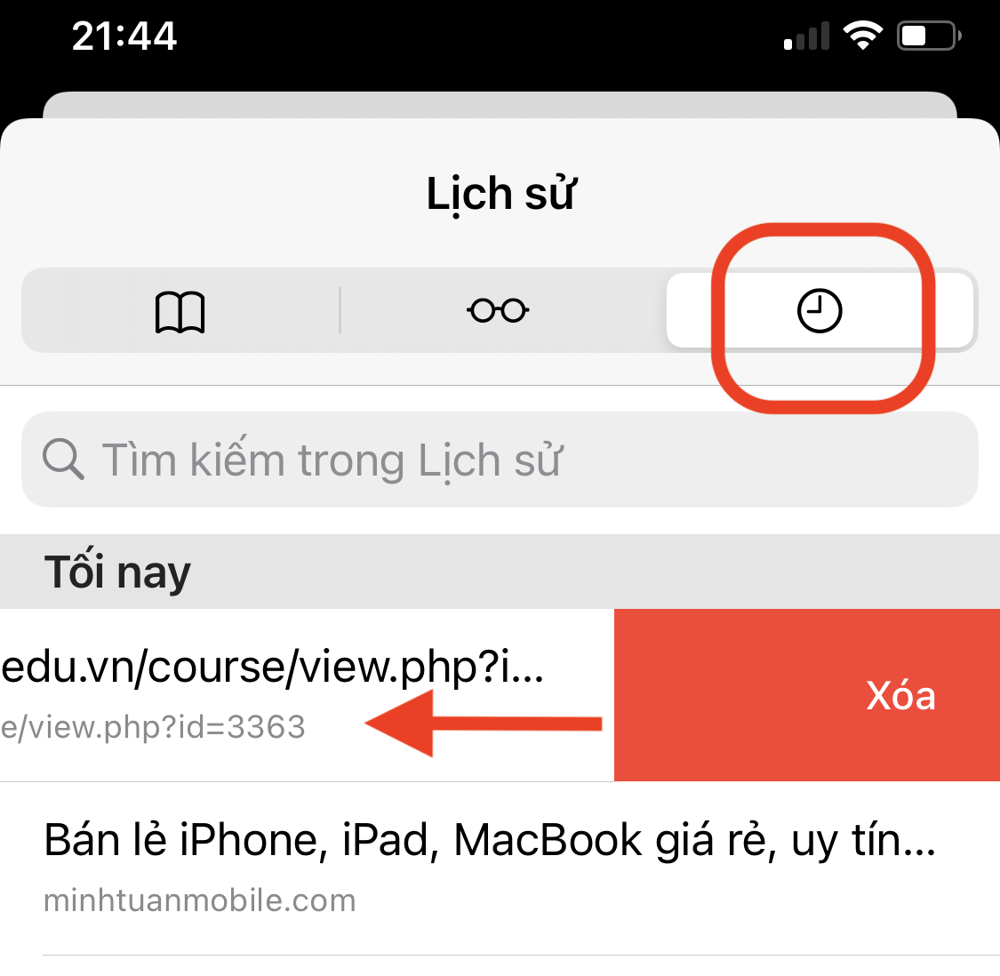 Cách xem và xóa lịch sử trình duyệt Safari trên iPhone, iPad