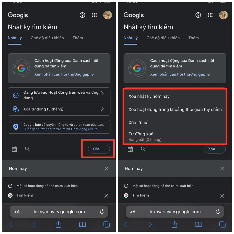 Cách xoá lịch sử tìm kiếm trên Google cực đơn giản