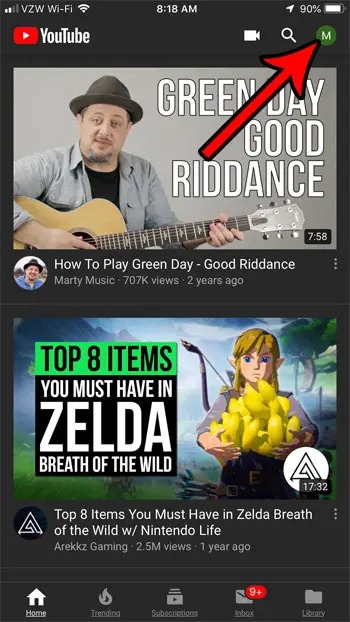 Cách xóa lịch sử tìm kiếm YouTube trên iPhone