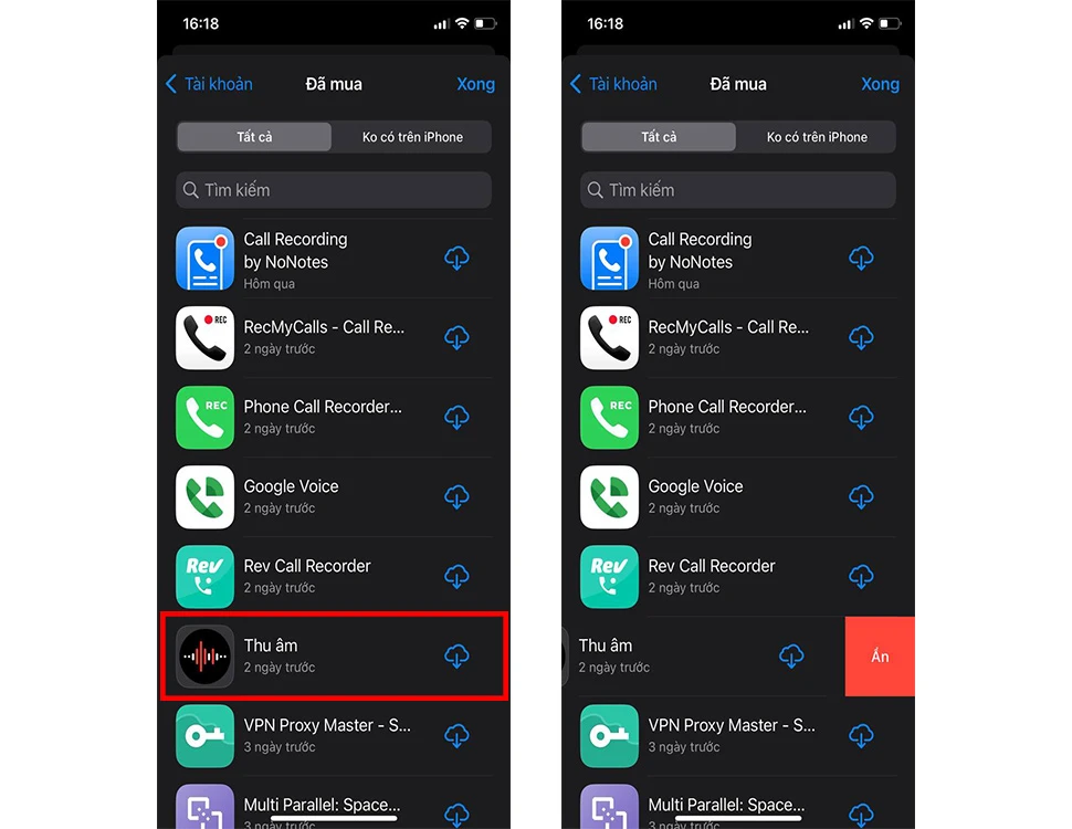 Cách xóa ứng dụng đã mua trên App Store và CH Play
