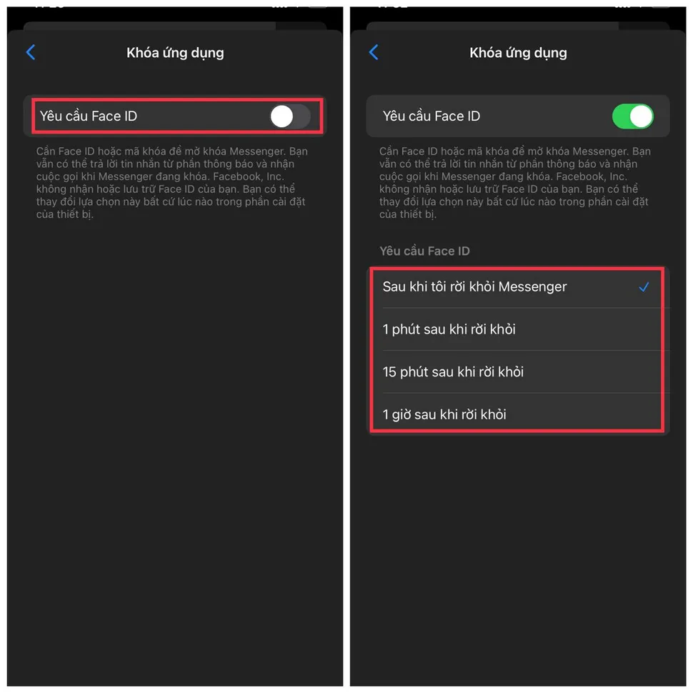 Cách cài mật khẩu cho ứng dụng Messenger trên iPhone