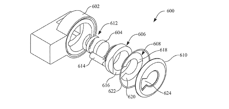 Chi tiết từ bằng sáng chế cho thấy sự sắp xếp các thấu kính và linh kiện