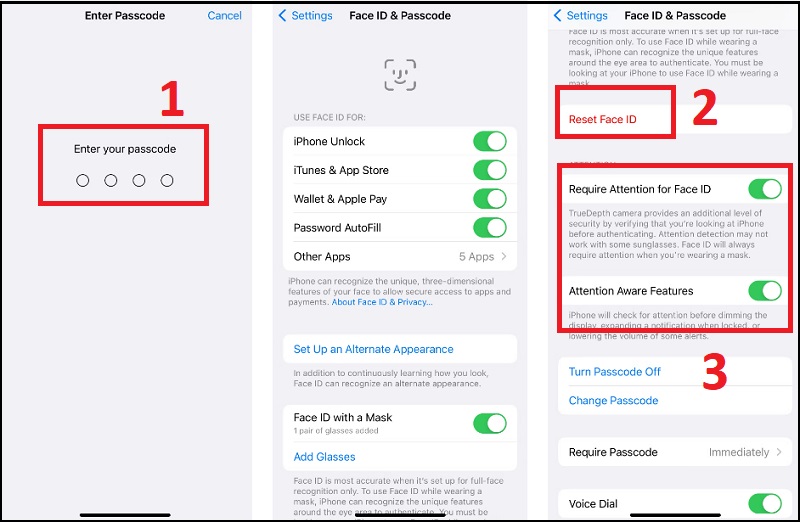 Khắc phục lỗi Face ID trên iPhone 12