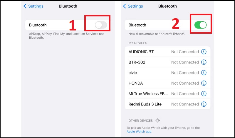 Khắc phục lỗi về kết nối bluetooth trên iPhone 12