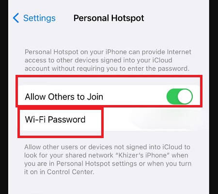 Khắc phục lỗi về điểm phát sóng cá nhân trên iPhone 12