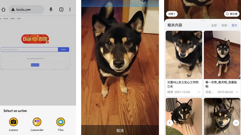 Ứng dụng tìm kiếm hình ảnh Baidu Image