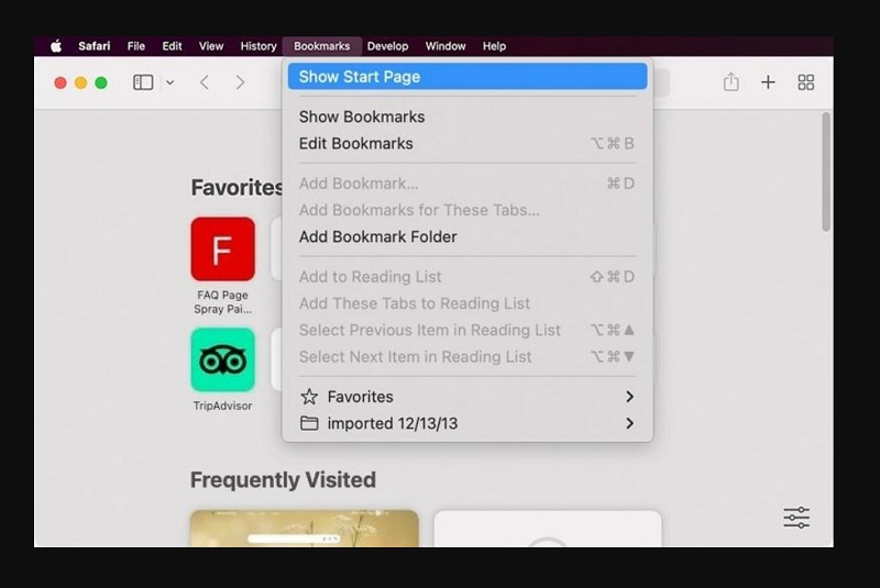 Nhấn tổ hợp phím Command + D để đánh dấu trang yêu thích trên máy Mac