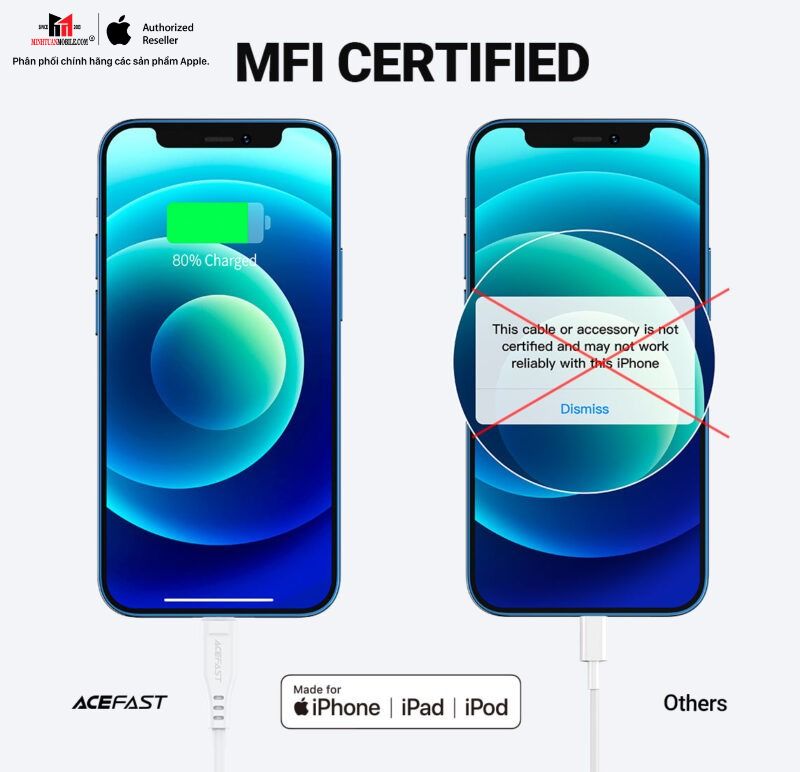 Cáp Type-C to Lightning ACEFAST MFi 1.2M C301