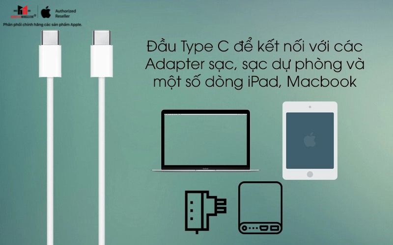 Cáp Type-C to Type-C Apple 1m MUF72ZA/A