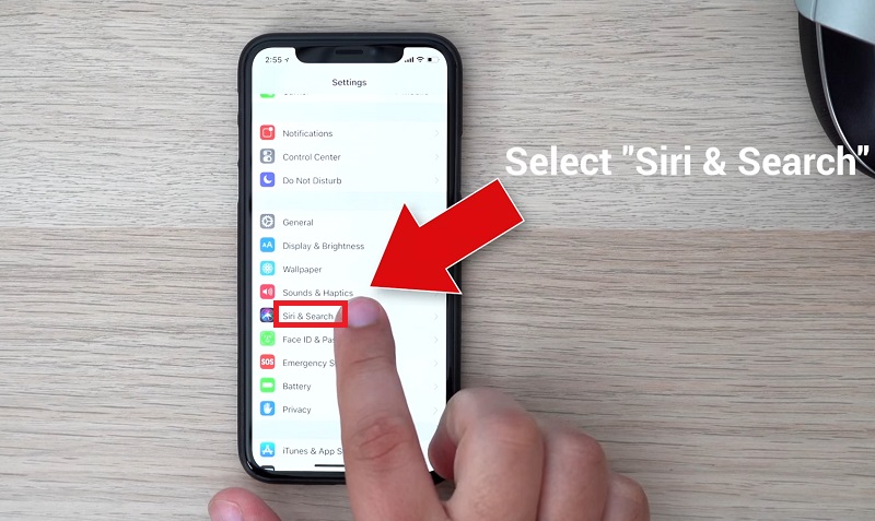 Vào phần Cài đặt (Setting), chọn mục Siri & Tìm kiếm (Siri & Search).