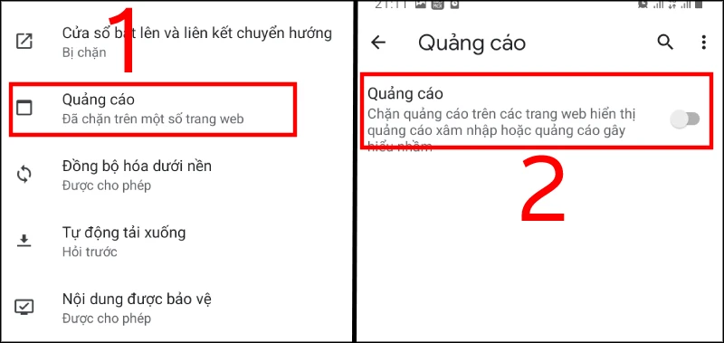 ​Tắt cửa sổ Pop-up và Ads trên Chrome
